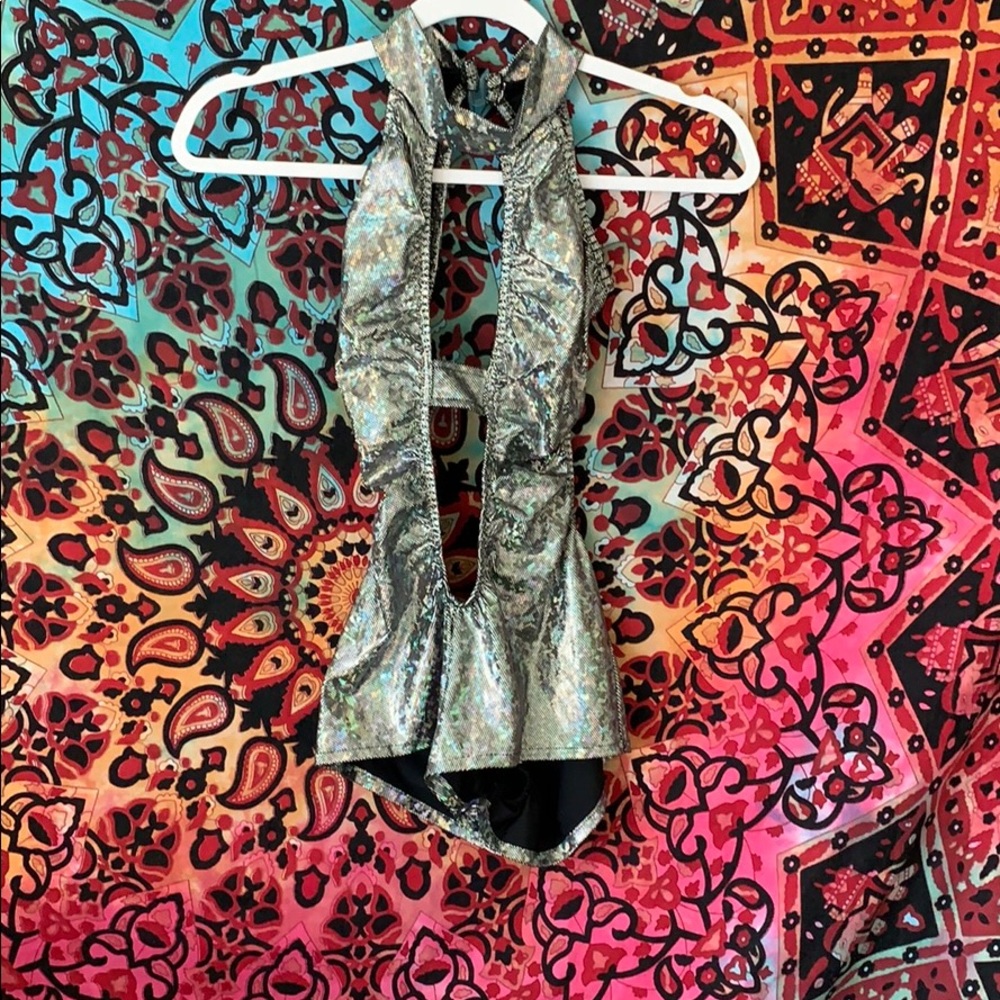 Iheartraves sparkly tank bodysuit